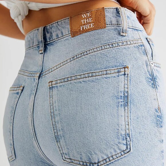 EUC We The Free Pacifica Light Wash High Rise Straight Leg Jeans Sz 27 - Picture 8 of 10